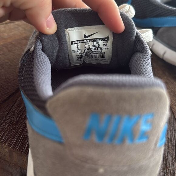 Nike Eclipse Anthracite Grey/Blue/Black Lace Up Sneakers - Picture 6 of 7